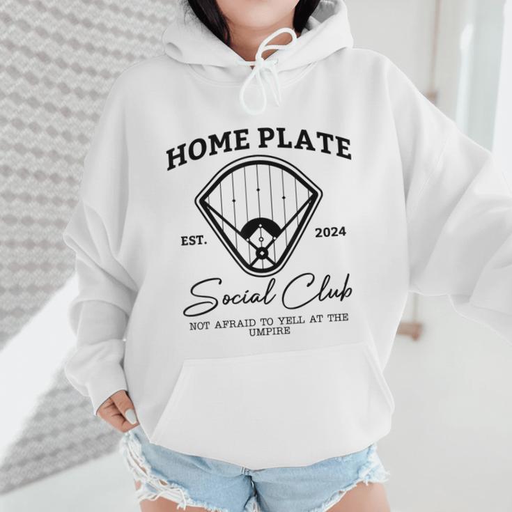 Home Plate Social Club Baseball Mom Wmen Hoodie