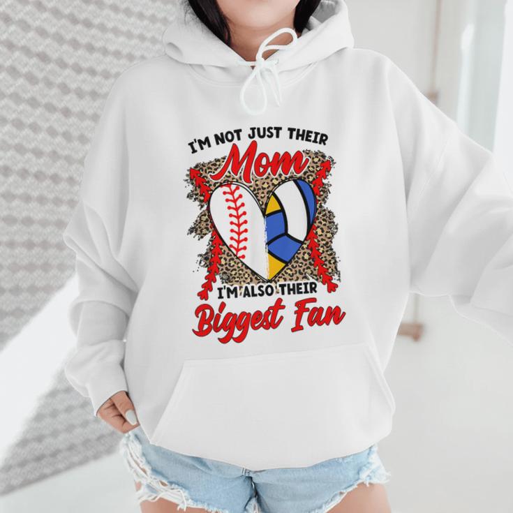 I'm Their Biggest Fan Volleyball Baseball Mom Wmen Hoodie I'm Their Biggest Fan Volleyball Baseball Mom Wmen Hoodie