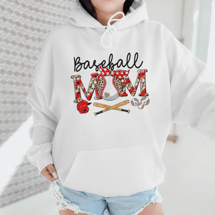 Leopard Baseball Mom Game Day Vibes Mother's Day Wmen Hoodie Leopard Baseball Mom Game Day Vibes Mother's Day Wmen Hoodie