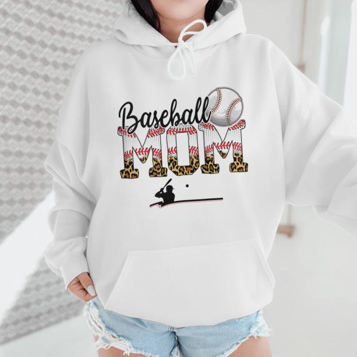Leopard Baseball Mom Mama Mommy Sport Wmen Hoodie Leopard Baseball Mom Mama Mommy Sport Wmen Hoodie
