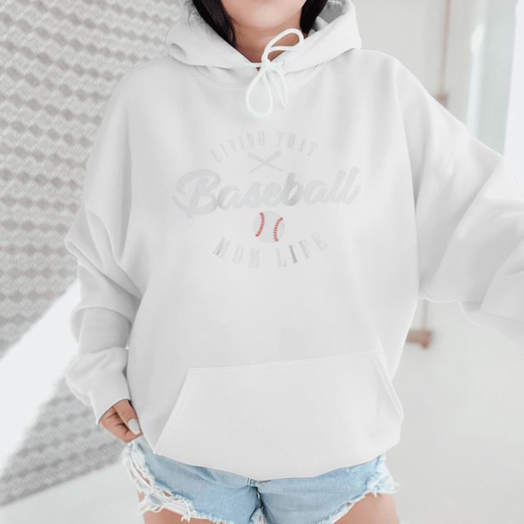 Living That Baseball Mom Life Team Raglan Baseball Tee Wmen Hoodie Living That Baseball Mom Life Team Raglan Baseball Tee Wmen Hoodie
