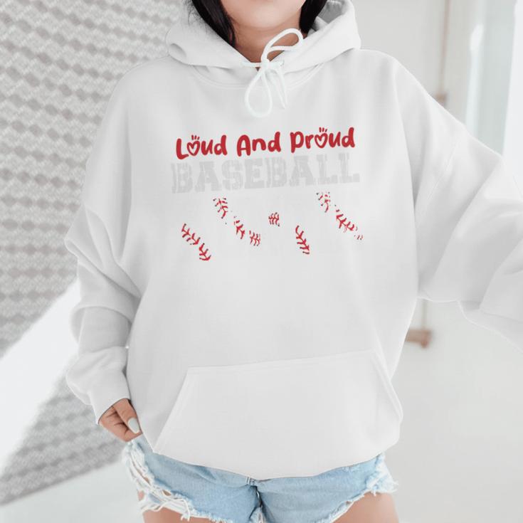 Loud And Proud Baseball Auntie Baseball Mom Heart Wmen Hoodie Loud And Proud Baseball Auntie Baseball Mom Heart Wmen Hoodie
