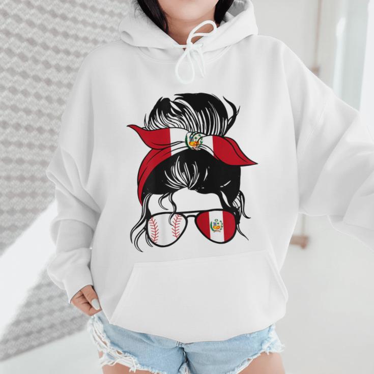 Peruvian Baseball Mom Peru Flag Baseball Girl Wmen Hoodie Peruvian Baseball Mom Peru Flag Baseball Girl Wmen Hoodie