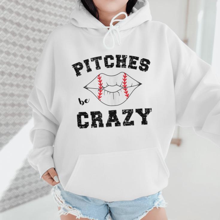 Pitches Be Crazy Baseball Moms Softball Players Hey Batter Wmen Hoodie Pitches Be Crazy Baseball Moms Softball Players Hey Batter Wmen Hoodie