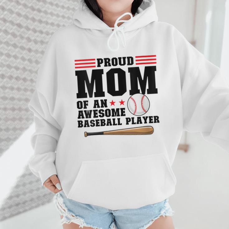 Proud Mom Of An Awesome Baseball Player Baseball Mom Wmen Hoodie Proud Mom Of An Awesome Baseball Player Baseball Mom Wmen Hoodie