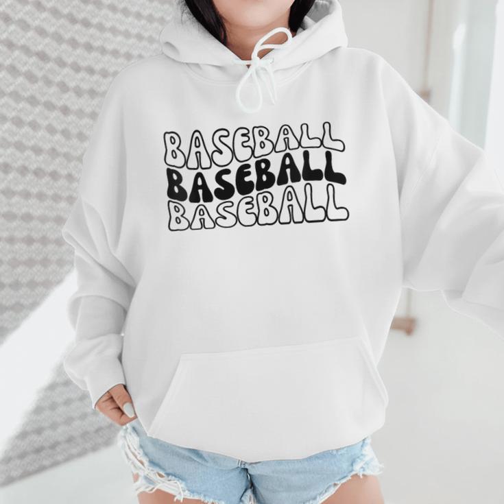 Retro Baseball Mama Groovy Baseball Mom Wmen Hoodie Retro Baseball Mama Groovy Baseball Mom Wmen Hoodie