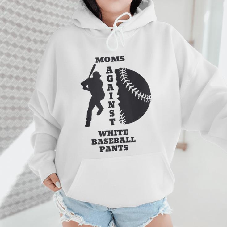 Retro Moms Against Baseball Pants Baseball Mom Wmen Hoodie