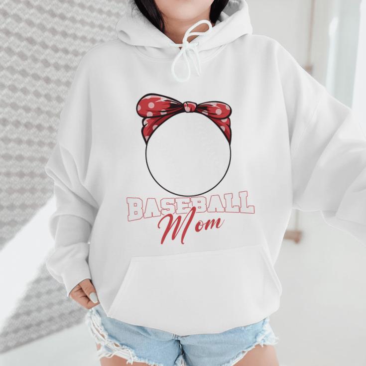 Softball Baseball Mom Floral Tee Mother's Day Premium Wmen Hoodie