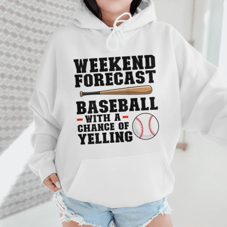 Weekend Forecast Baseball Baseball Mom Wmen Hoodie