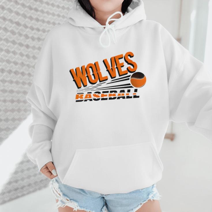 Wolves Baseball Team Baseball Mom Wolf Sports School Spirit Wmen Hoodie Wolves Baseball Team Baseball Mom Wolf Sports School Spirit Wmen Hoodie