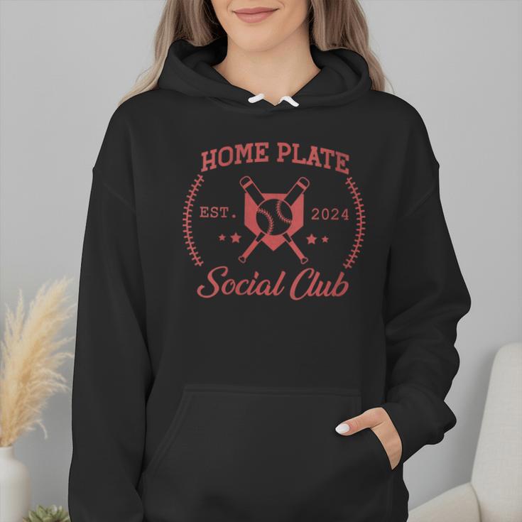 2024 Home Plate Social Club Softball Season Tee Baseball Mom Wmen Hoodie 2024 Home Plate Social Club Softball Season Tee Baseball Mom Wmen Hoodie