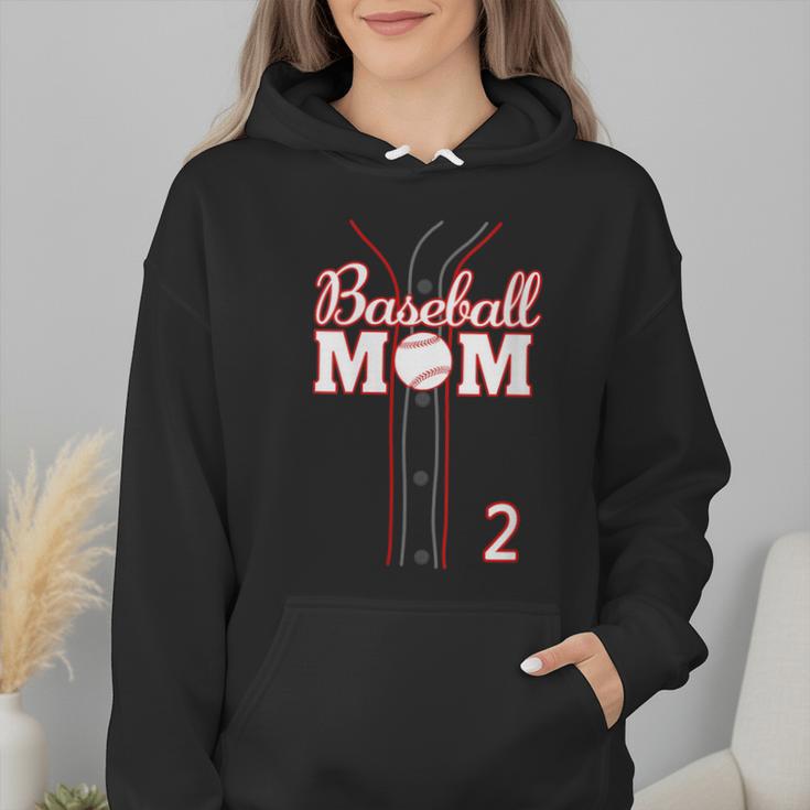 Baseball Mom 2 Number 2 Jersey Team Numbered Jersey Wmen Hoodie Baseball Mom 2 Number 2 Jersey Team Numbered Jersey Wmen Hoodie