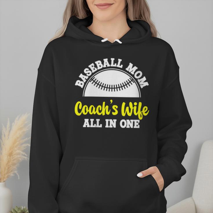 Baseball Mom Coach's Wife All In One Sports Player Coach Wmen Hoodie Baseball Mom Coach's Wife All In One Sports Player Coach Wmen Hoodie