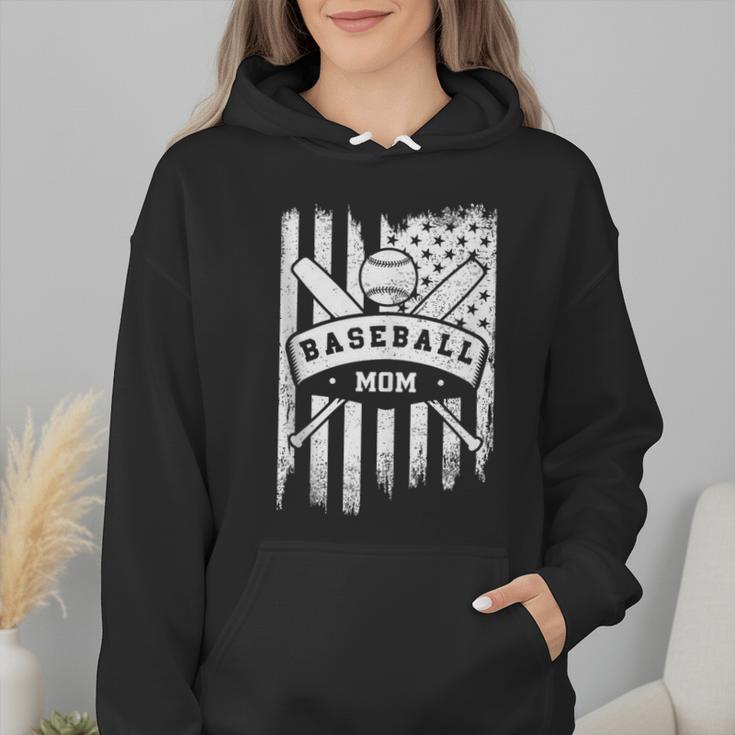 Baseball MOM Cool USA American Flag Family Reunion Wmen Hoodie Baseball MOM Cool USA American Flag Family Reunion Wmen Hoodie