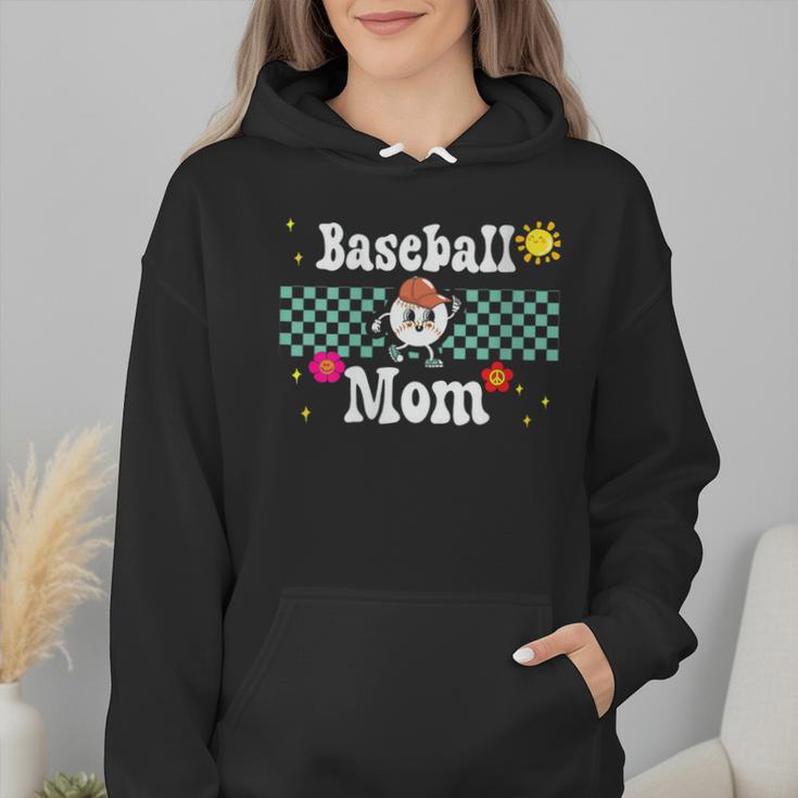 Baseball Mom Cute Retro Look Mothers Will Love Wmen Hoodie