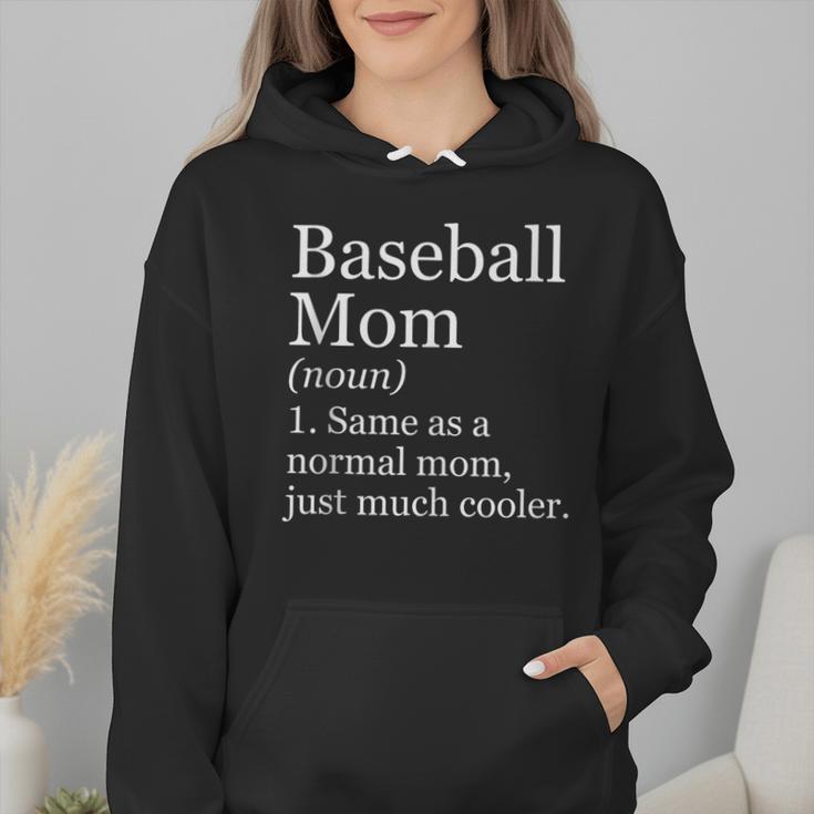Baseball Mom Definition Sarcastic Sports Wmen Hoodie