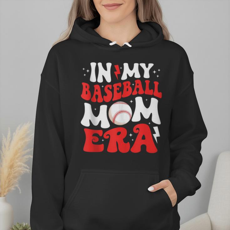 In My Baseball Mom Era Cute Groovy Baseball Wmen Hoodie In My Baseball Mom Era Cute Groovy Baseball Wmen Hoodie
