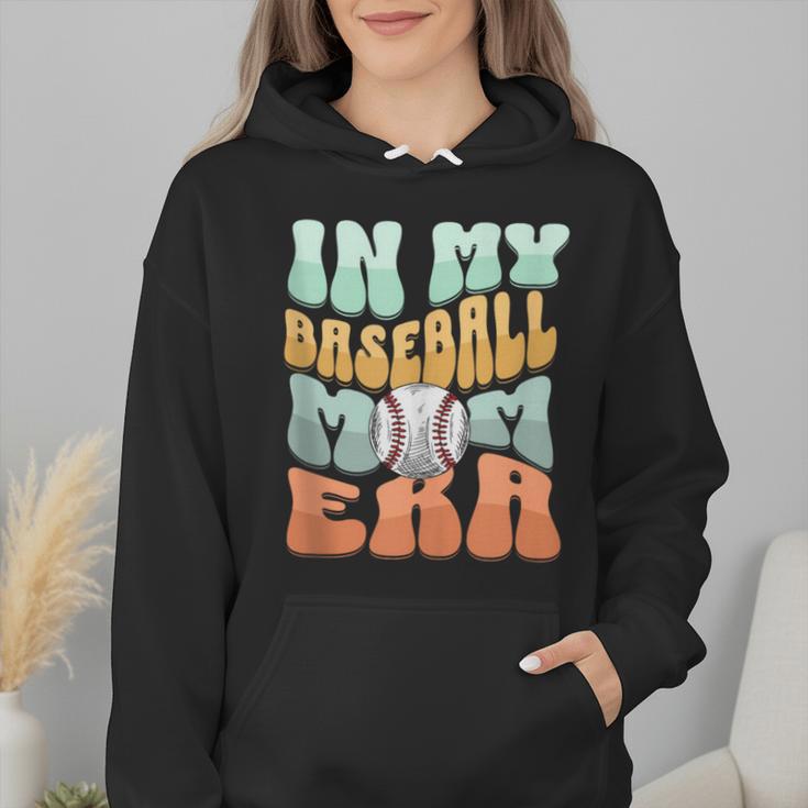 In My Baseball Mom Era Retro Groovy Style Sports Mama Wmen Hoodie In My Baseball Mom Era Retro Groovy Style Sports Mama Wmen Hoodie
