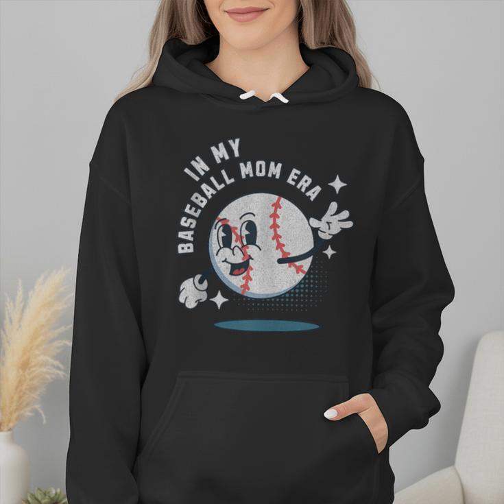 In My Baseball Mom Era Retro Baseball Mom Home Runs Wmen Hoodie