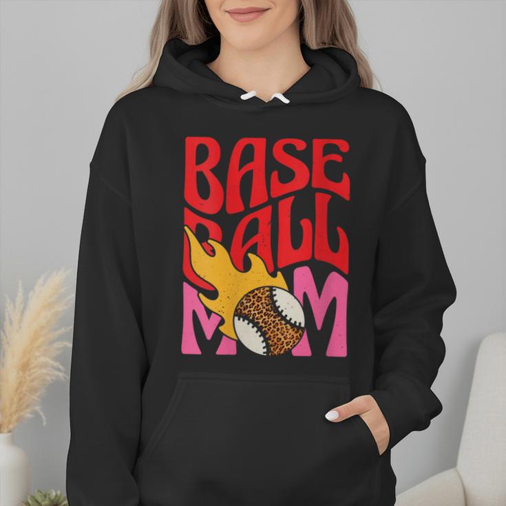 Baseball Mom Game Day Trendy Pink Leopard Mama Wmen Hoodie Baseball Mom Game Day Trendy Pink Leopard Mama Wmen Hoodie