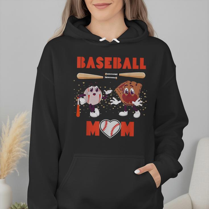 Baseball Mom Heart Baseball Mama Mother's Day Wmen Hoodie Baseball Mom Heart Baseball Mama Mother's Day Wmen Hoodie