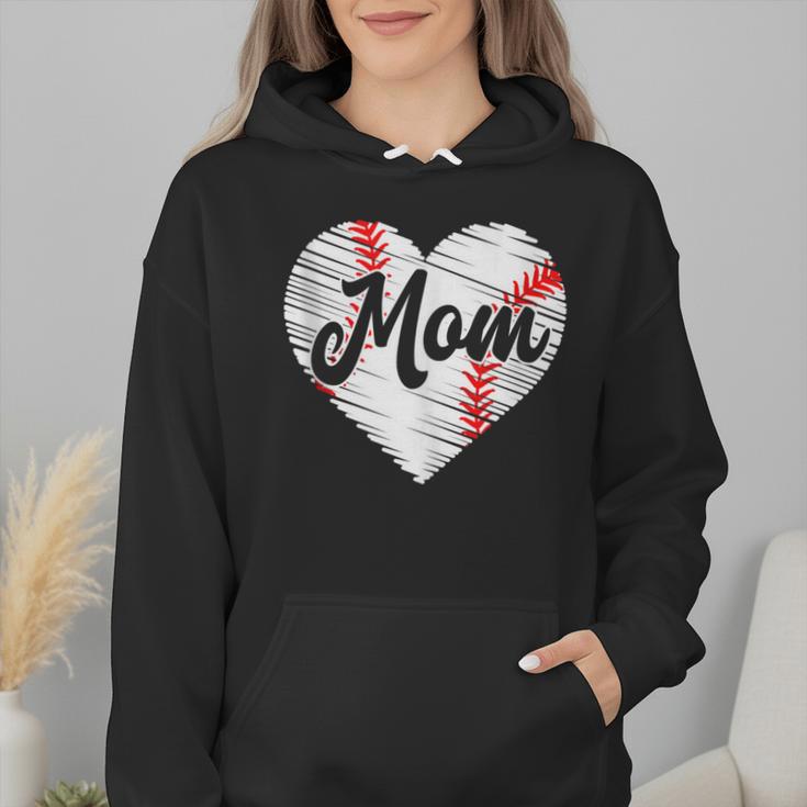 Baseball Mom Heart Mother's Day Mom Grandma Mama Boys Girls Wmen Hoodie Baseball Mom Heart Mother's Day Mom Grandma Mama Boys Girls Wmen Hoodie