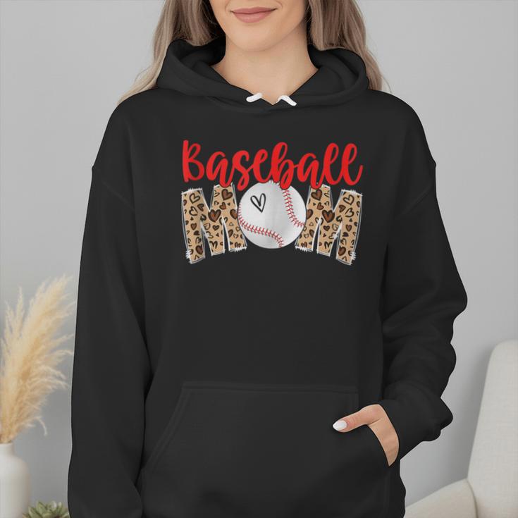 Baseball Mom Leopard Print Cute Mother's Day Sport Lover Wmen Hoodie Baseball Mom Leopard Print Cute Mother's Day Sport Lover Wmen Hoodie