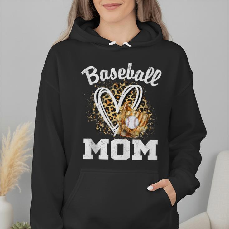 Baseball Mom Leopard Heart Matching Family Wmen Hoodie Baseball Mom Leopard Heart Matching Family Wmen Hoodie