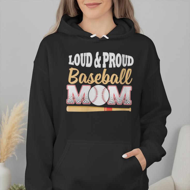 Baseball Mom Leopard Print Loud And Proud With Ball & Bat Wmen Hoodie Baseball Mom Leopard Print Loud And Proud With Ball & Bat Wmen Hoodie