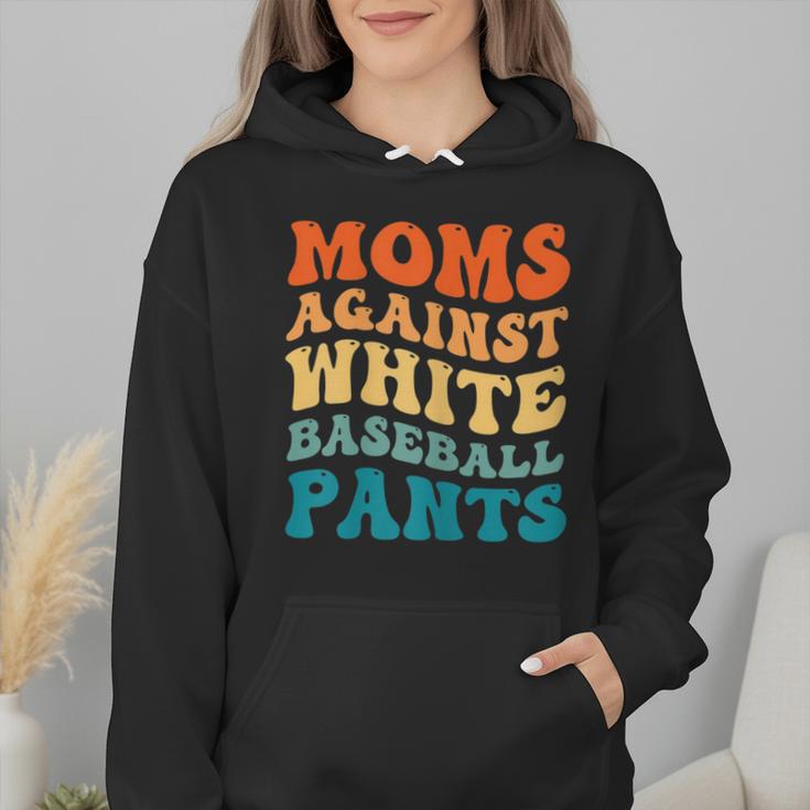 Baseball Moms Against Baseball Pants Groovy Softball Wmen Hoodie Baseball Moms Against Baseball Pants Groovy Softball Wmen Hoodie