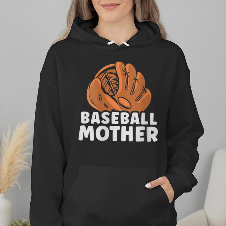 Baseball Mother Lover Baseballer Player Match Baseball Mom Wmen Hoodie
