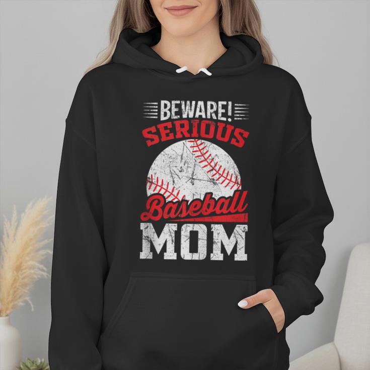 Beware Serious Baseball Mom Game Cheerleading Family Wmen Hoodie Beware Serious Baseball Mom Game Cheerleading Family Wmen Hoodie