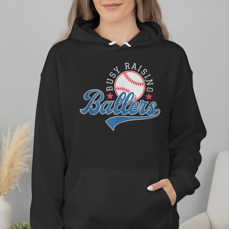 Busy Raising Ballers Baseball Mom Group Tee Wmen Hoodie Busy Raising Ballers Baseball Mom Group Tee Wmen Hoodie