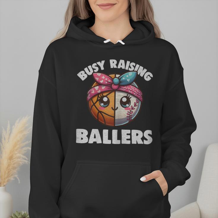Busy Raising Ballers Basketball Baseball Mom For Women Wmen Hoodie Busy Raising Ballers Basketball Baseball Mom For Women Wmen Hoodie
