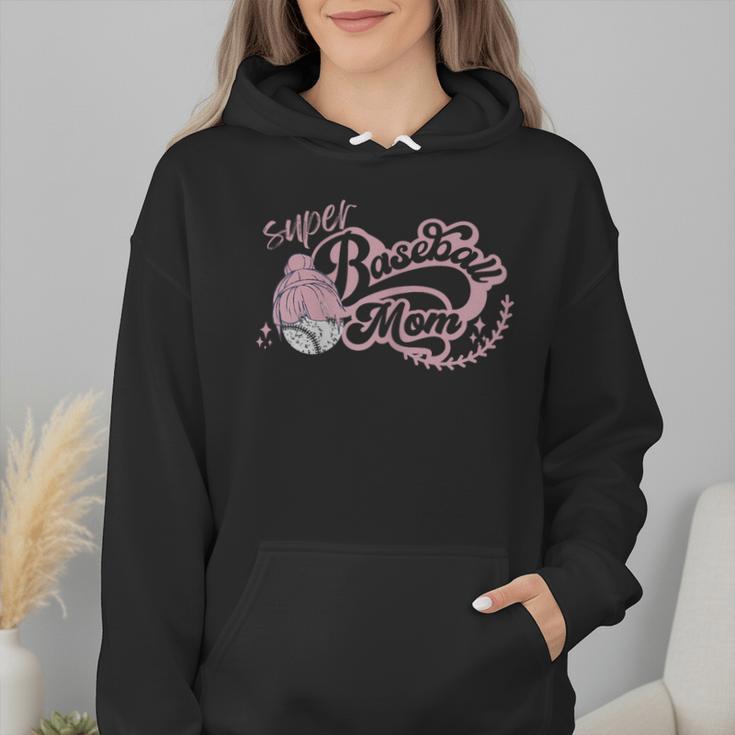 Cool Super Baseball Mom Cool Mother's Day Mama Woman Cute Wmen Hoodie
