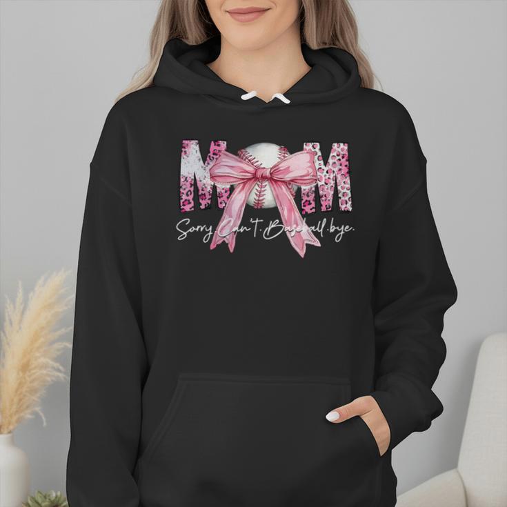 Coquette Baseball Mom Sorry Can't Baseball Bye Mother's Day Wmen Hoodie