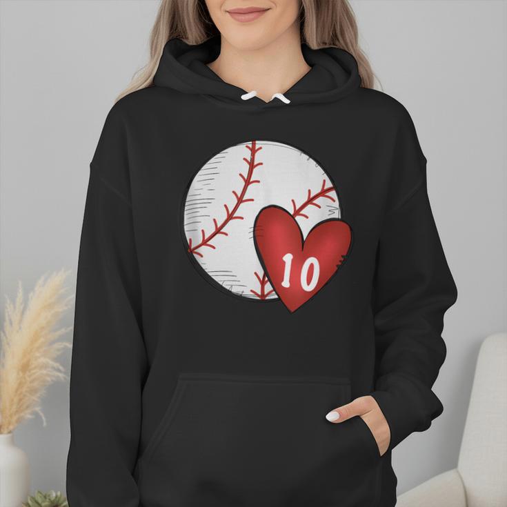Custom Baseball Mom Number 10 Heart For Mom Mommy Wmen Hoodie Custom Baseball Mom Number 10 Heart For Mom Mommy Wmen Hoodie