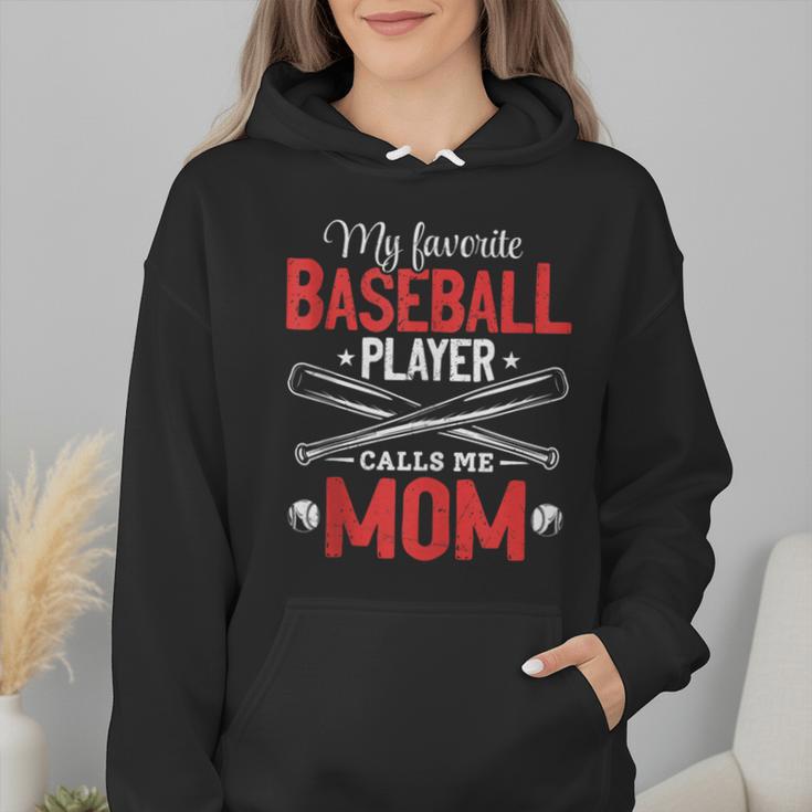 My Favorite Baseball Player Calls Me Mom Baseball Moms Wmen Hoodie My Favorite Baseball Player Calls Me Mom Baseball Moms Wmen Hoodie