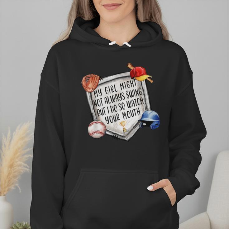 My Girl Might Not Always Swing But I Do Baseball Mom Mama Wmen Hoodie My Girl Might Not Always Swing But I Do Baseball Mom Mama Wmen Hoodie