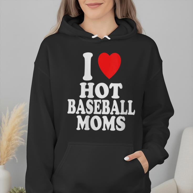 I Heart Love Hot Baseball Moms MILF Cougar Older Woman Wmen Hoodie