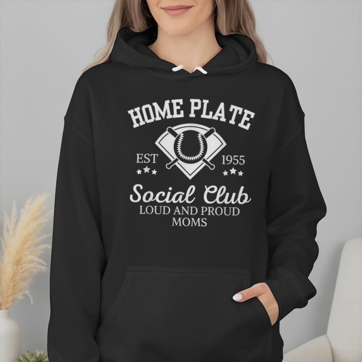 Home Plate Social Club Baseball Moms Group Tee Wmen Hoodie