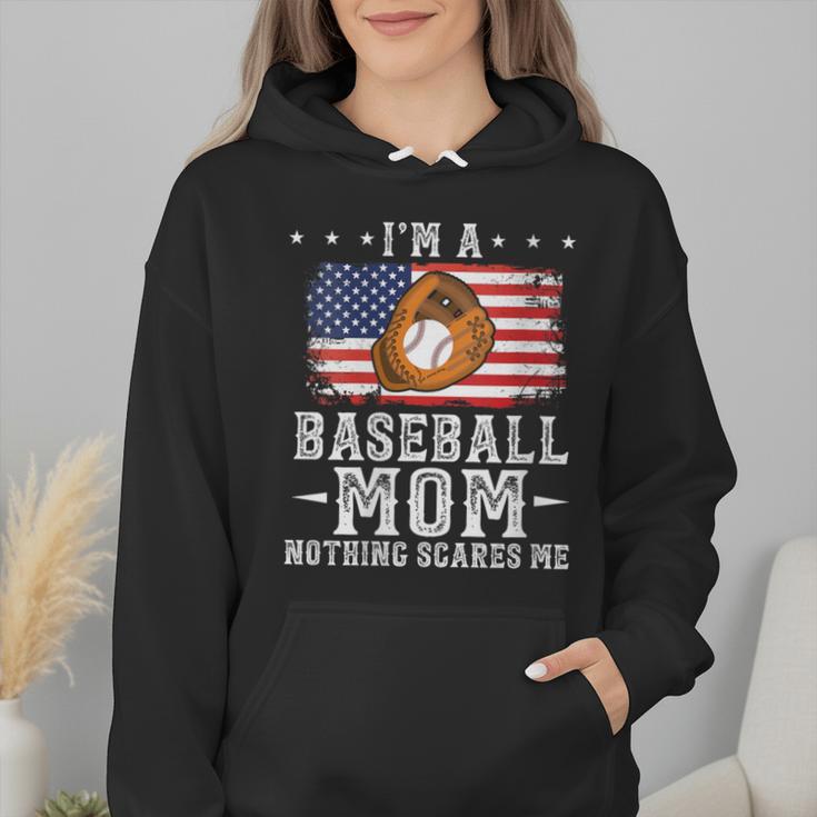 I'm a Baseball Mom Nothing Scares Me Baseball Wmen Hoodie I'm a Baseball Mom Nothing Scares Me Baseball Wmen Hoodie