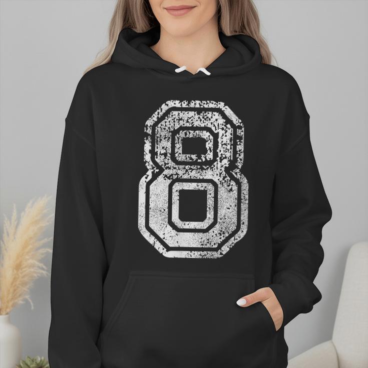 Jersey Number 8 Eight T-Shirt Football Number Baseball Mom Wmen Hoodie