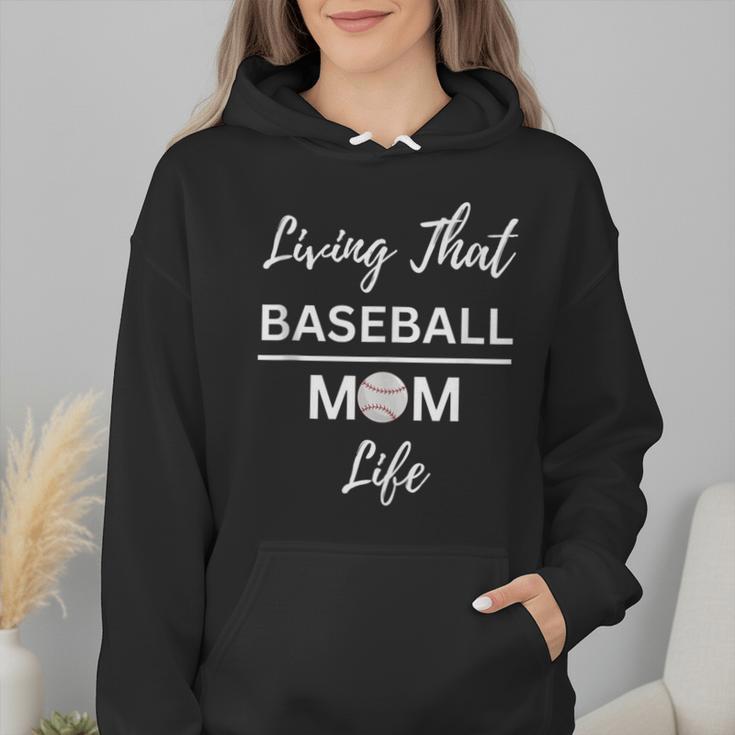 Living That Baseball Mom Life Wmen Hoodie