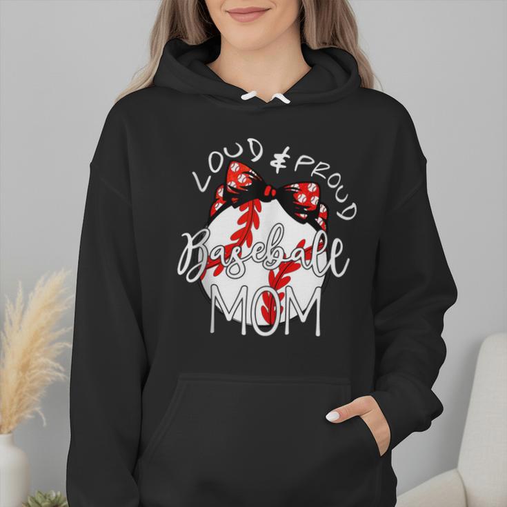 Loud & Proud Baseball Mom Baseballs Mother Sport Women Girls Wmen Hoodie