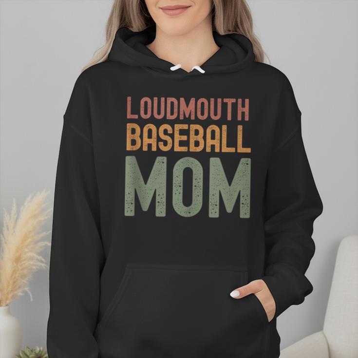 Loudmouth Baseball Mom Sports Cute Text Wmen Hoodie