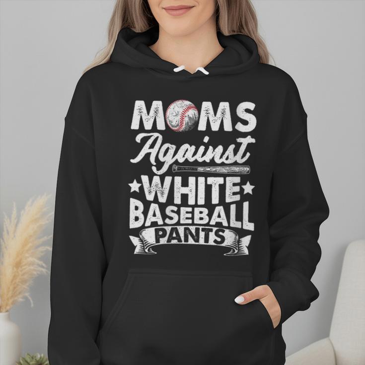 Moms Against Baseball Pants Shirt Baseball Mom Wmen Hoodie