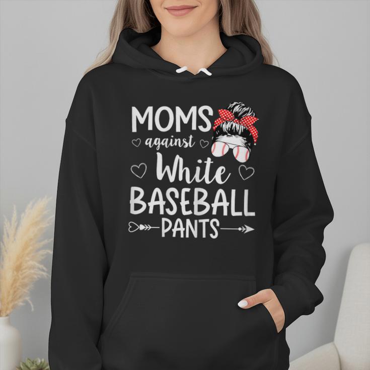 Moms Against White Baseball Pants For a Baseball Mom Wmen Hoodie Moms Against White Baseball Pants For a Baseball Mom Wmen Hoodie