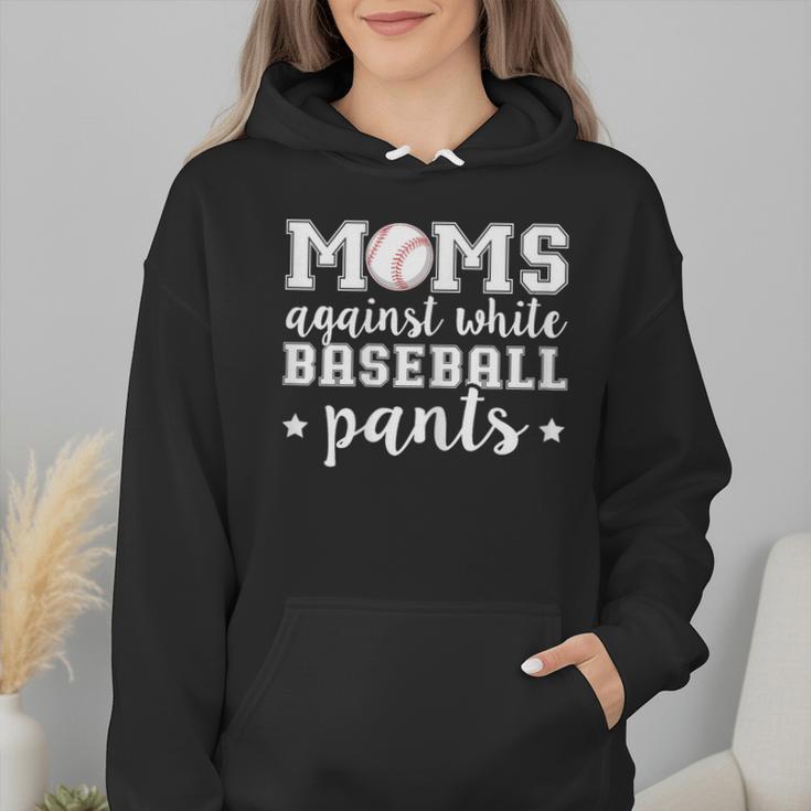 Moms Against White Baseball Pants For Baseball Moms Wmen Hoodie Moms Against White Baseball Pants For Baseball Moms Wmen Hoodie