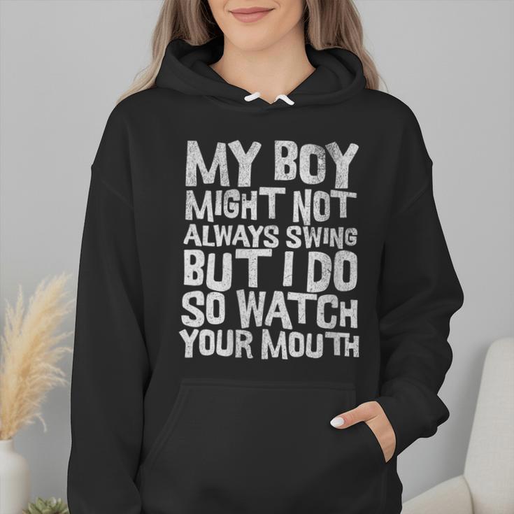 Proud Sassy Baseball Mom Wmen Hoodie